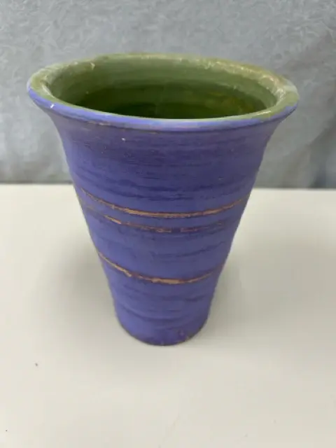 GREEN MAUVE CERAMIC VASE Dishwasher Safe