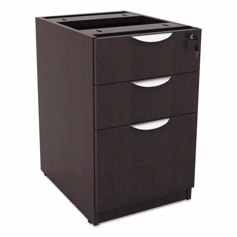 Alera 3 Drawer Vertical Lockable Filing Cabinet Espresso
