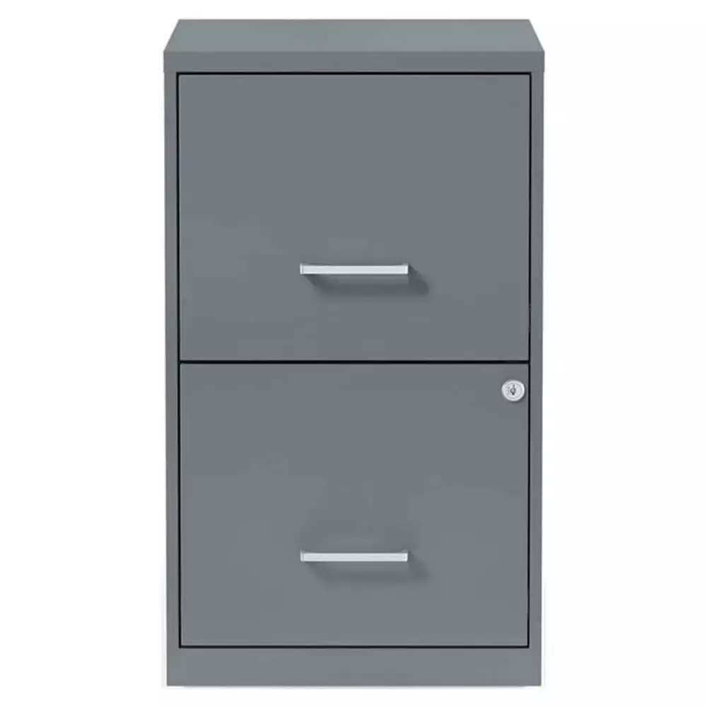 Alera Soho 2 Drawer Vertical Letter File Cabinet Charcoal Office Storage Solution
