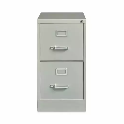 Alera Two-Drawer Economy Vertical File Cabinet Letter-Size Light Gray