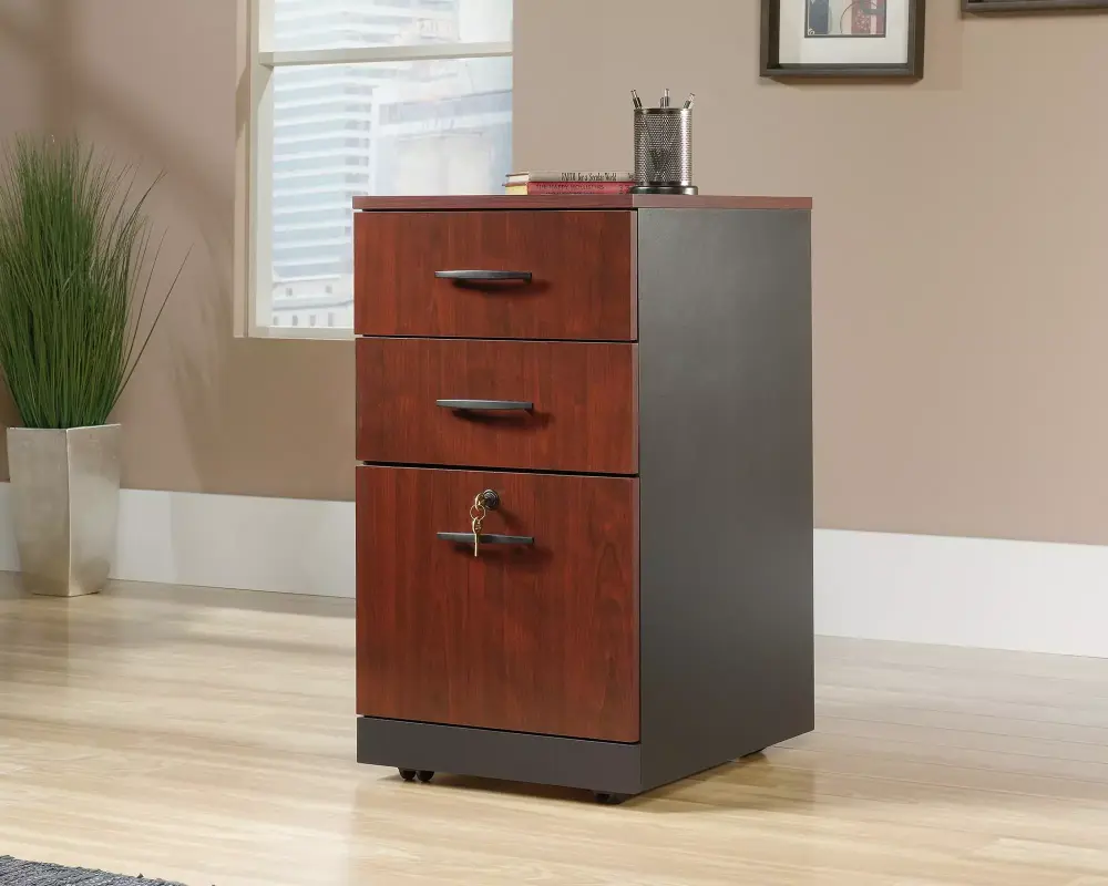 CasaSole Classic Cherry 16 Wide 3-Drawer Filing Cabinet