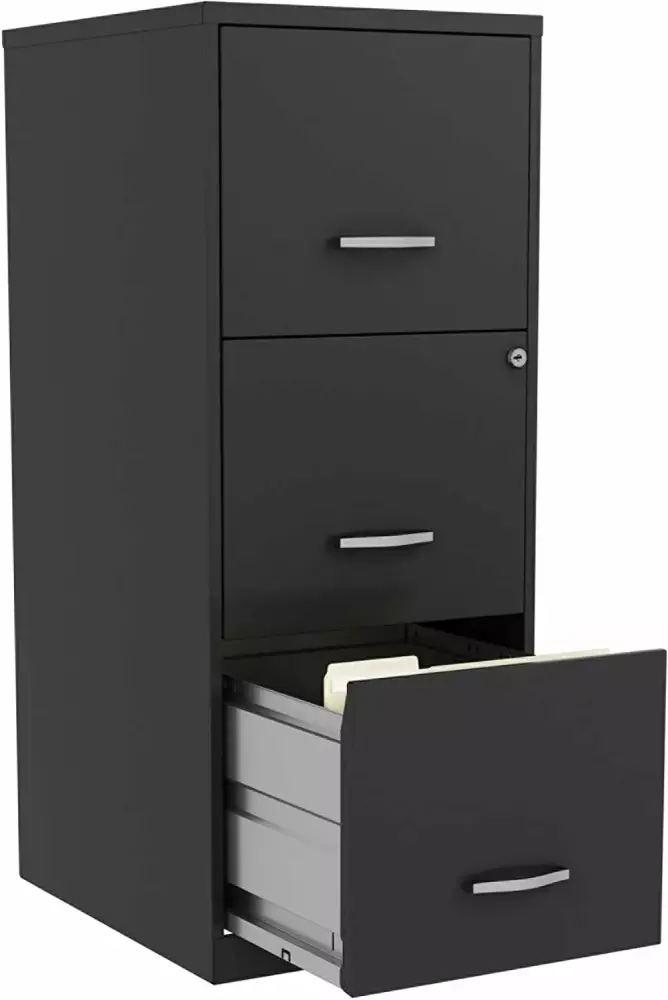 Vertical File Cabinet Black Office Storage Solution Chansong