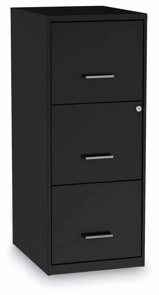 Exlonjet Soho Vertical File Cabinet 3 Drawers Letter Size Black