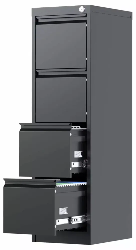 4 Drawer Vertical File Cabinet Lock Home Office A4 Letter Legal Size HMTtie