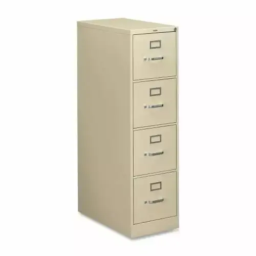 HON 310 Series 4 Drawer Vertical File Cabinet 15 x 26.5 x 52 Inches Security Lock