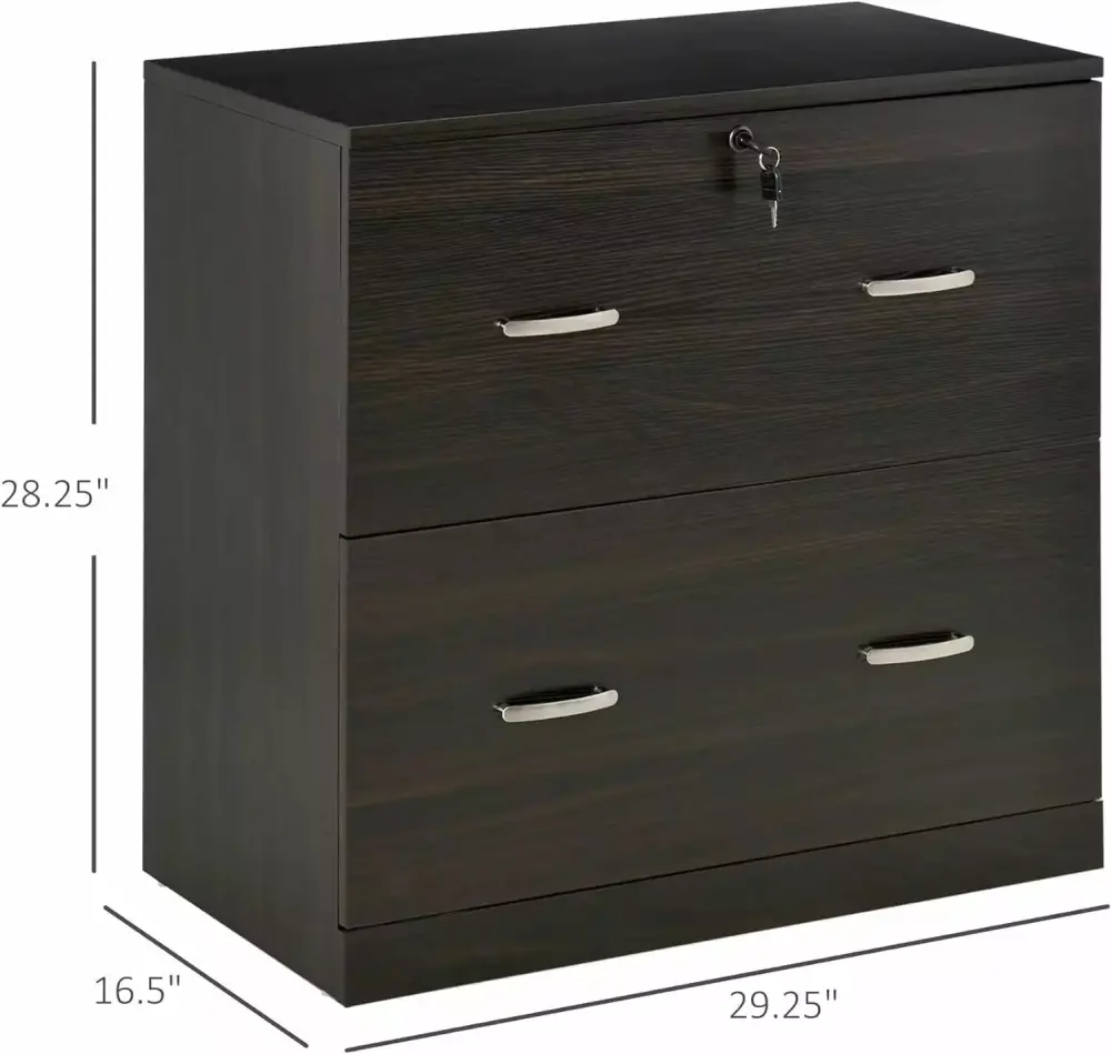 2-Drawer File Cabinet Lock and Keys Vertical Storage Letter Size LIUNU