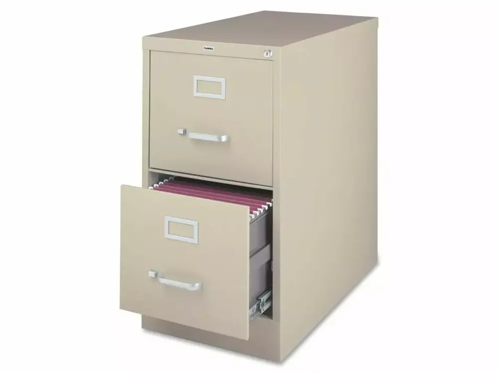 Lorell 2-Drawer Vertical File Cabinet Legal Size 18x26.5x28.38 Putty