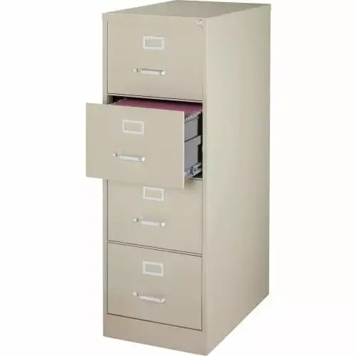 Lorell 4-Drawer Vertical File Cabinet 18 x 26.5 x 52 Legal Size Document Storage