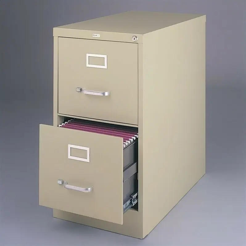 Scranton & Co 25 2-Drawer Metal Letter Width Vertical File Cabinet Beige