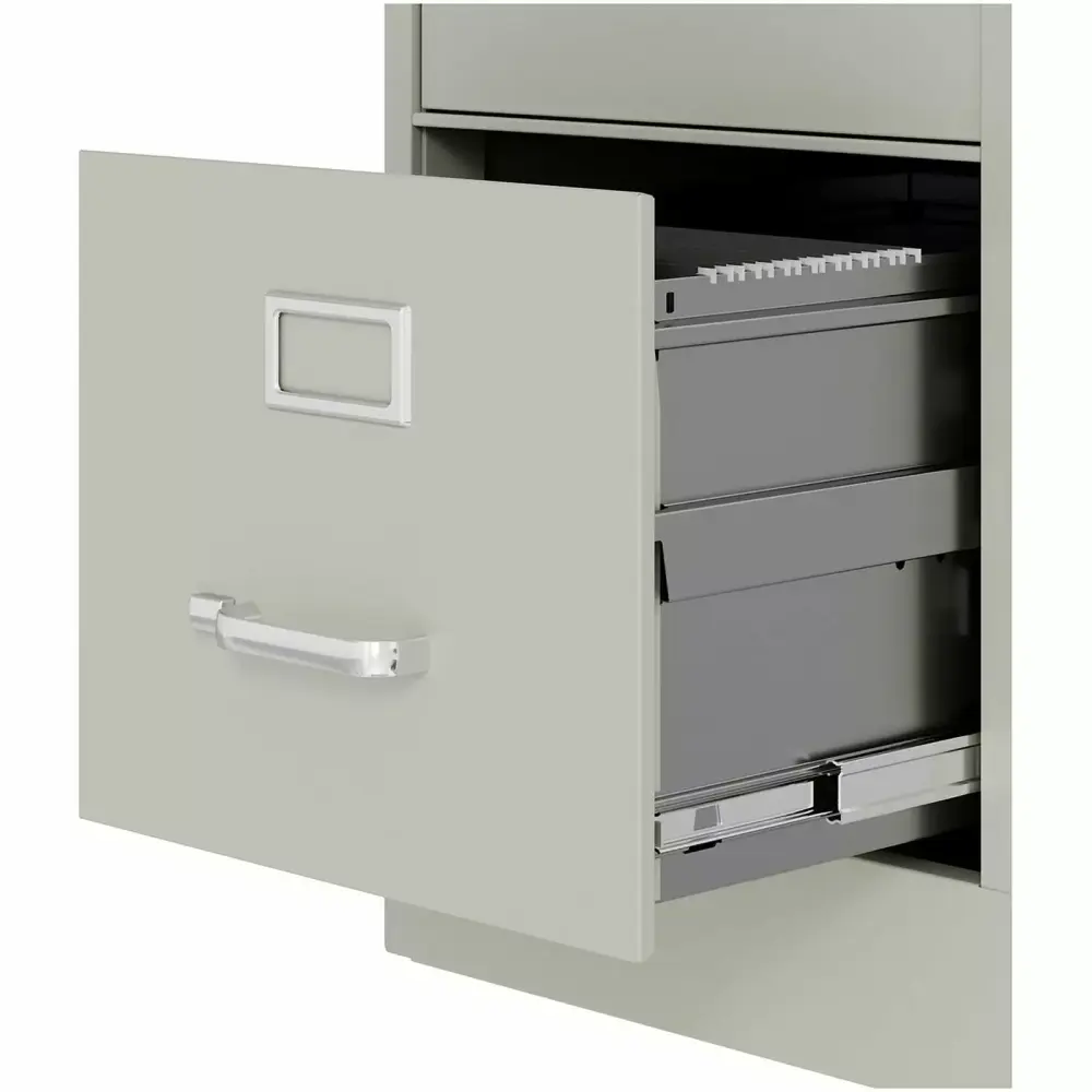 Scranton & Co 25 Deep 4-Drawer Letter File Cabinet Gray Fully Assembled