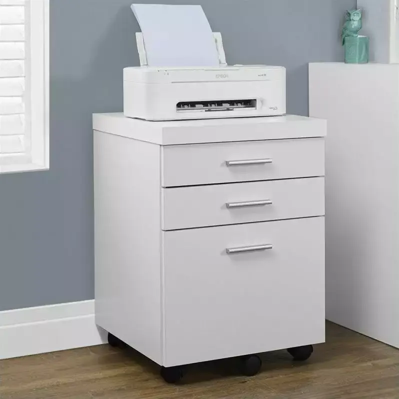 Scranton & Co File Cabinet Three Drawers White