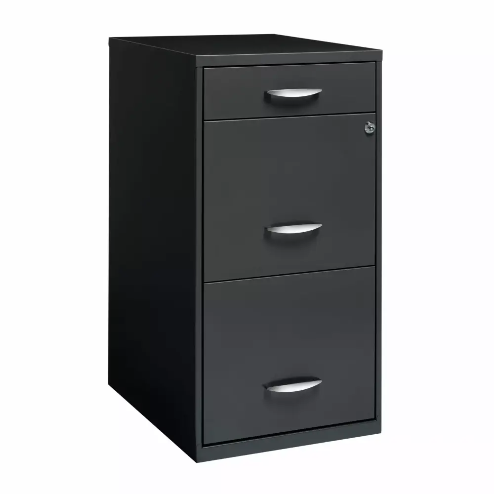 Space Solutions 3 Drawer Letter Width Vertical File Cabinet Pencil Drawer Charcoal
