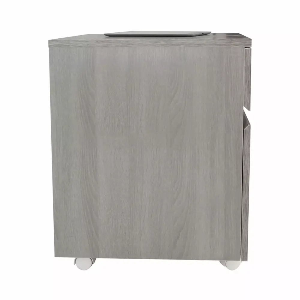 Rolling Two Drawer Vertical Filing Cabinet Lock and Storage Grey unknown