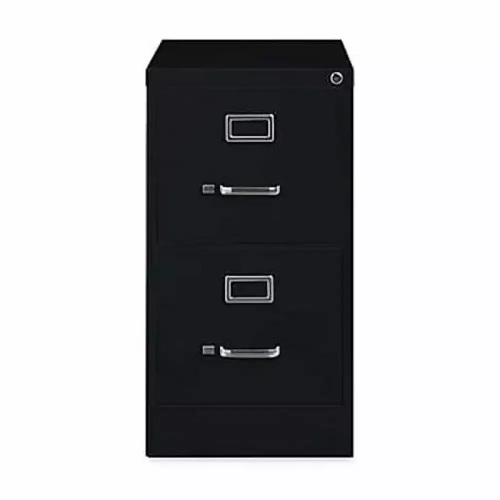 2 Drawer Economy Vertical File Cabinet Letter-Size Black Vortex
