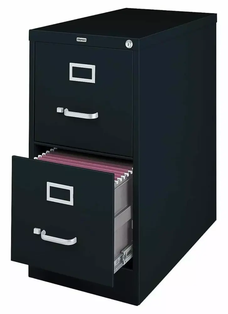 ZHANGHU 85988 2-Drawer Vertical File Cabinet Letter Size Black 25D