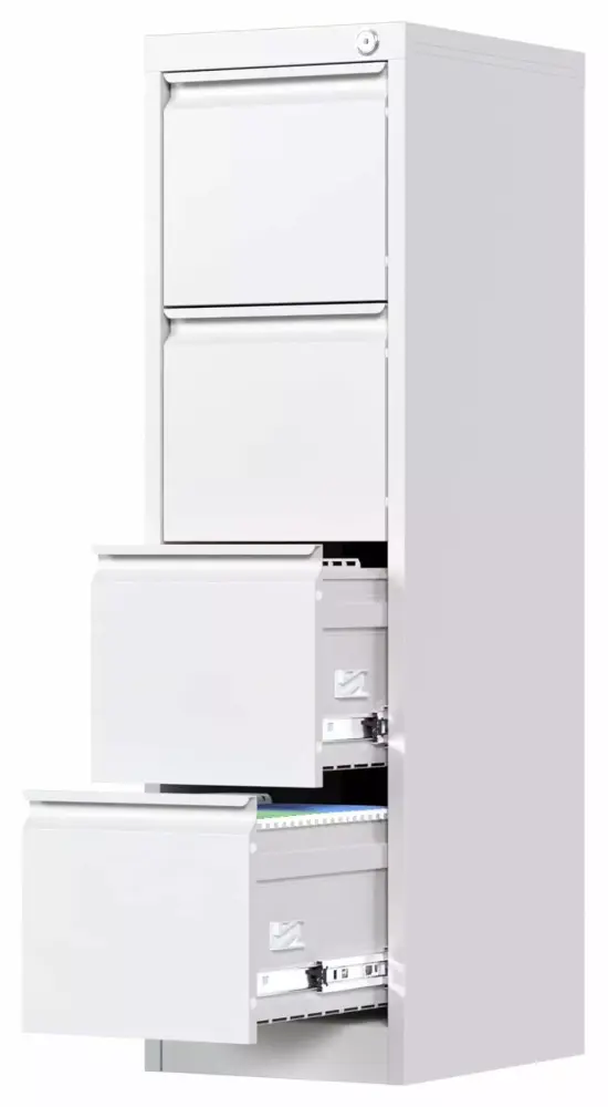 ZHANGHU 4 Drawer Tall Vertical File Cabinet Lock A4 Letter Legal White