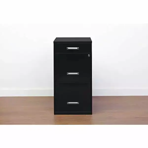 ZHOUB 3-Letter Width Pencil Drawer SOHO Vertical File Cabinet Black