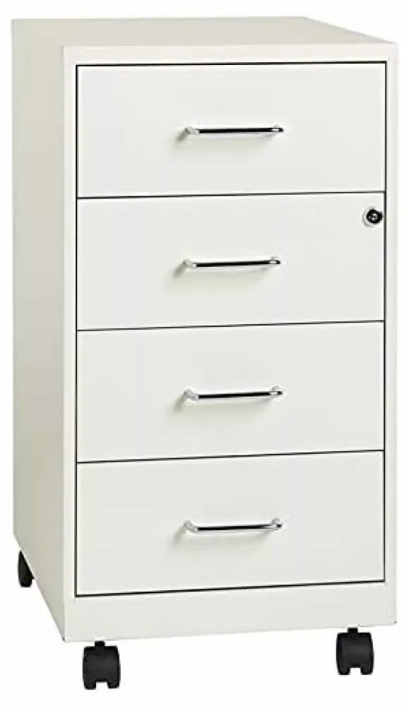 4 Drawer Steel File Cabinet Pearl White Home Office Storage ZRuEzyX