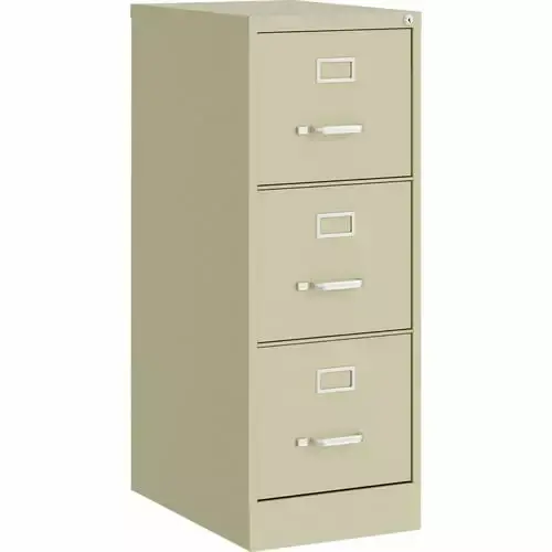 Lorell Commercial-Grade Putty Vertical File Cabinet 15 x 22 x 40.2 3 Drawers