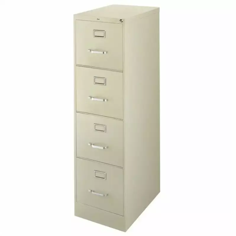 2500 Series 2 Piece Value Pack 4 Drawer Filing Cabinet Black and Putty Hirsh Industries