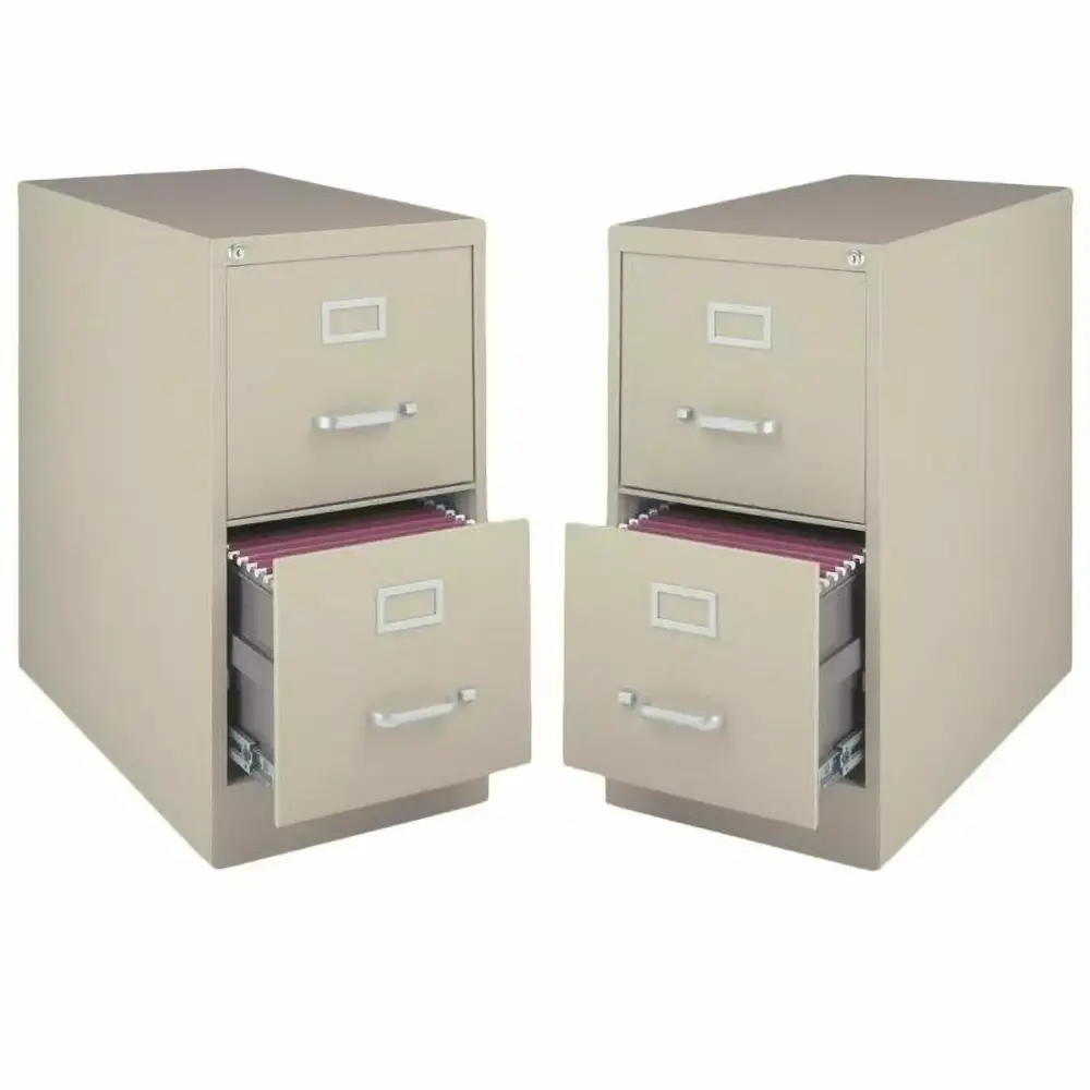 Value Pack Set 2 2 Drawer Vertical Letter File Cabinet Putty Hirsh Industries