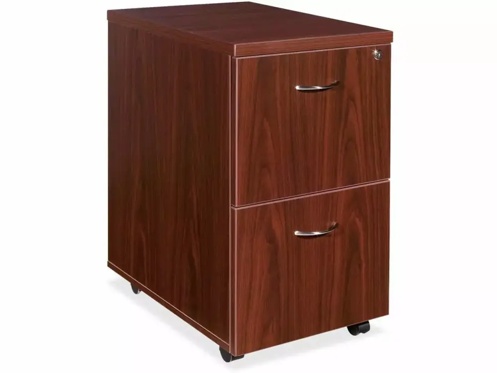 2 Drawers Vertical Wood Composite Lockable Filing Cabinet Lorell