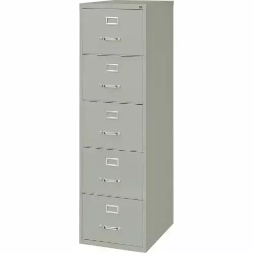 Lorell 4-Drawer Vertical File Cabinet Lock Putty 60652