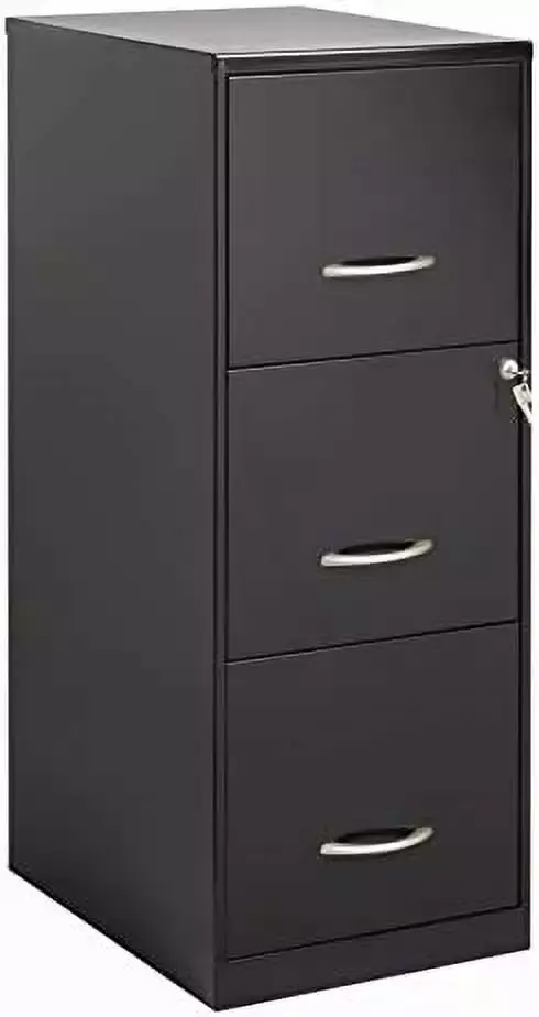 3 Drawer Letter File Cabinet Black YoJoFHM