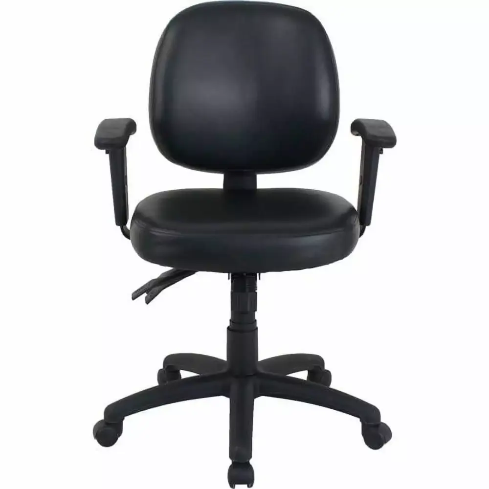 Mid Back 24 7 Antimicrobial Task Chair Vinyl Black Durable Office Seating Global Seating Solutions