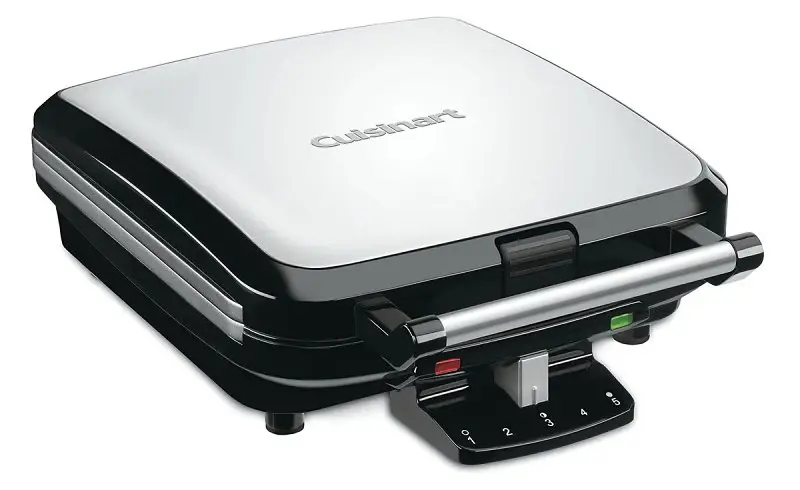 Cuisinart WAF-150P1 Belgian Waffle Maker, 1 D Waffle, 4 -Waffle, 120 V, 1650 W, Slide Control, Charcoal