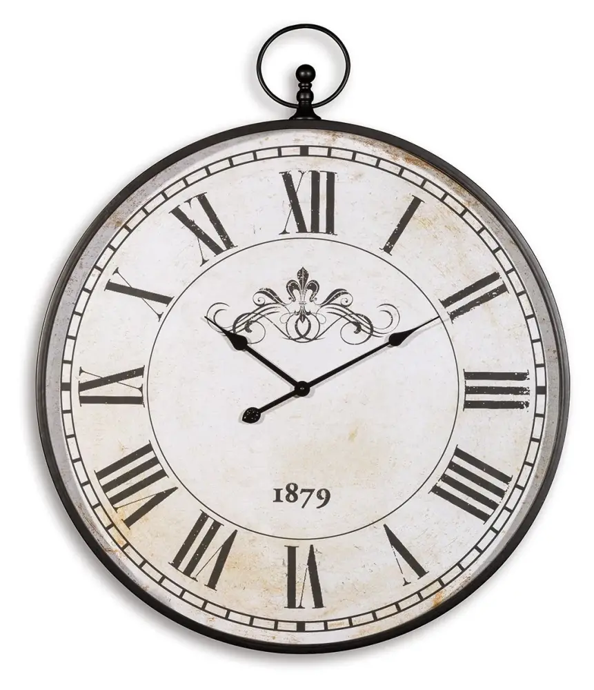 Augustina - Wall Clock - Antique Onyx Living Room