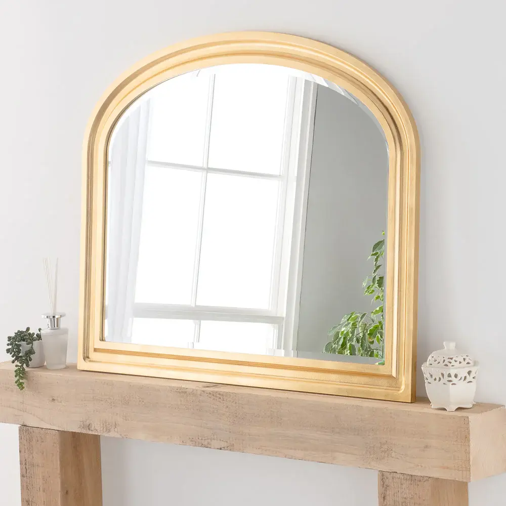 Boho Overmantle Mirror 83x105cm - Amber
