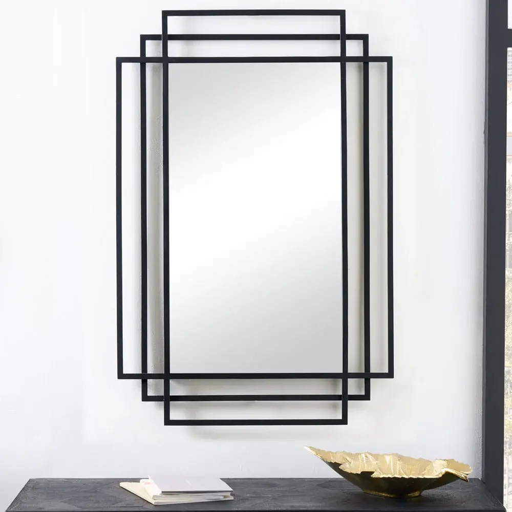 Chase Metal Rectangular Framed Wall Mirror - Midnight Dressing Room