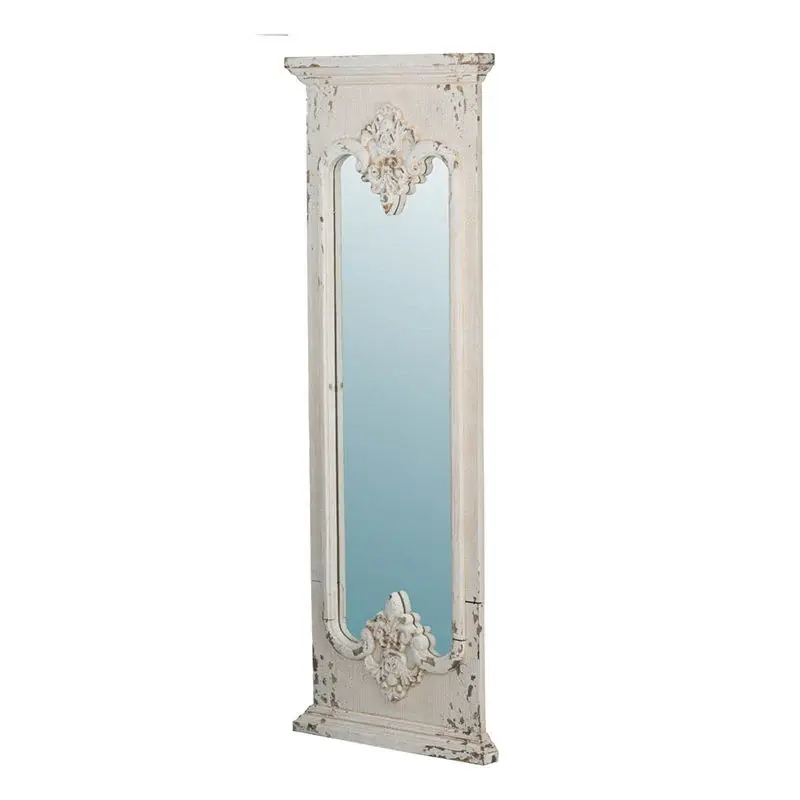 Full Length Mirror Solid Wood Frame, Floor Mirror Living Room Bedroom Entryway - Pearl Dressing Room