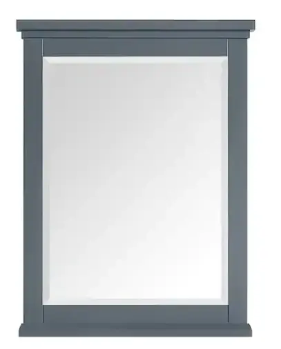 Merryfield 24 . W x 32 . H Framed Wall Mounted Mirror Deep Blue-Gray