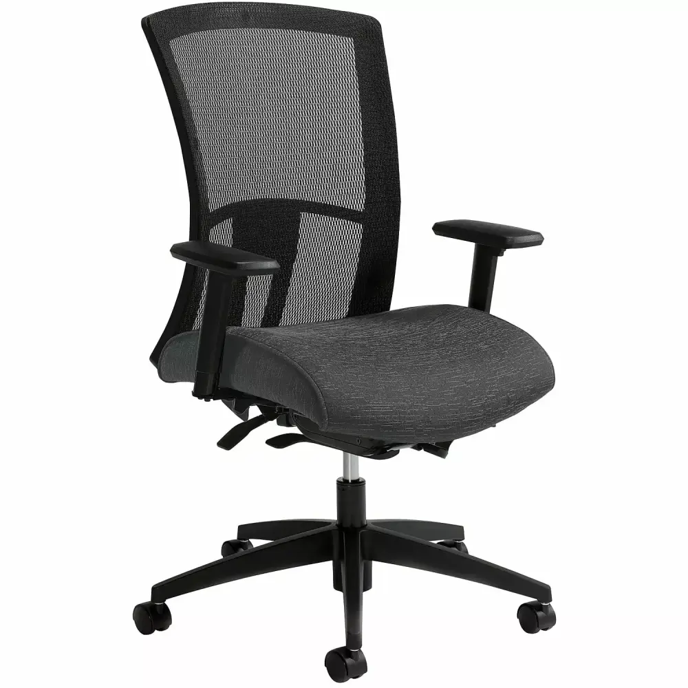 Global Vion Mesh High Back Weight Sensing Synchro-Tilter Task Chair Granite Rock 6321-8-UR20