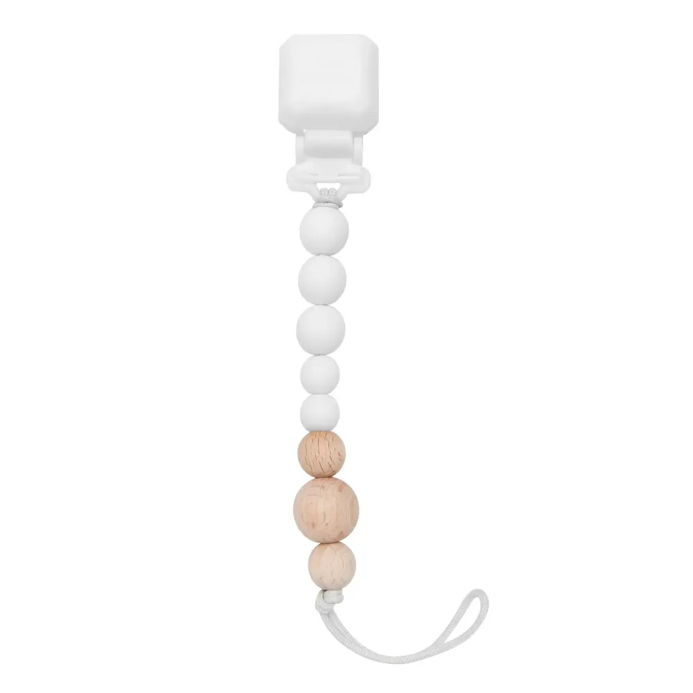 Silicone Pacifier Clip - Alabaster