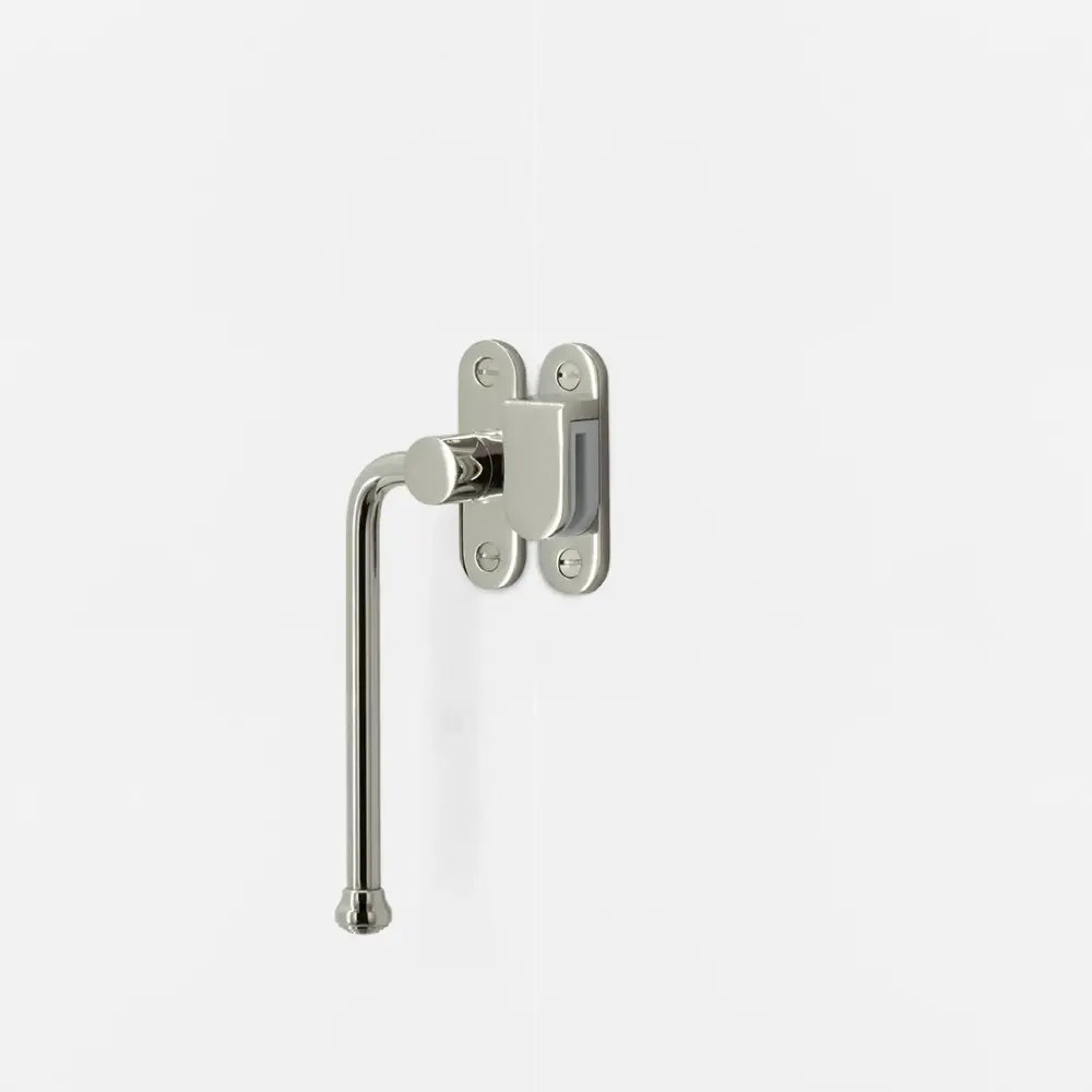 Southbank Casement Window Handle Hook Left– Reflective Nickel (White)