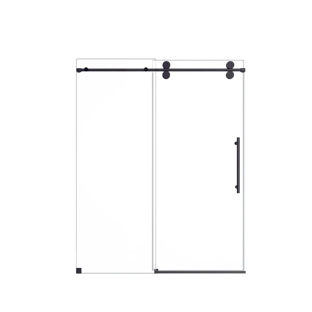 Frameless Singular Sliding Shower Door Clear Tempered Glass