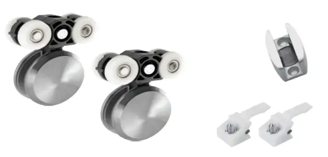 ISLROUND2ROLLERKITBS Brushed Rust-resistant Roller Set Glass Doors(NO TRACK)