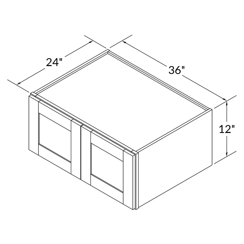 36”W x 12”H x 24”D Wall Kitchen Cabinet - Milan Pearl