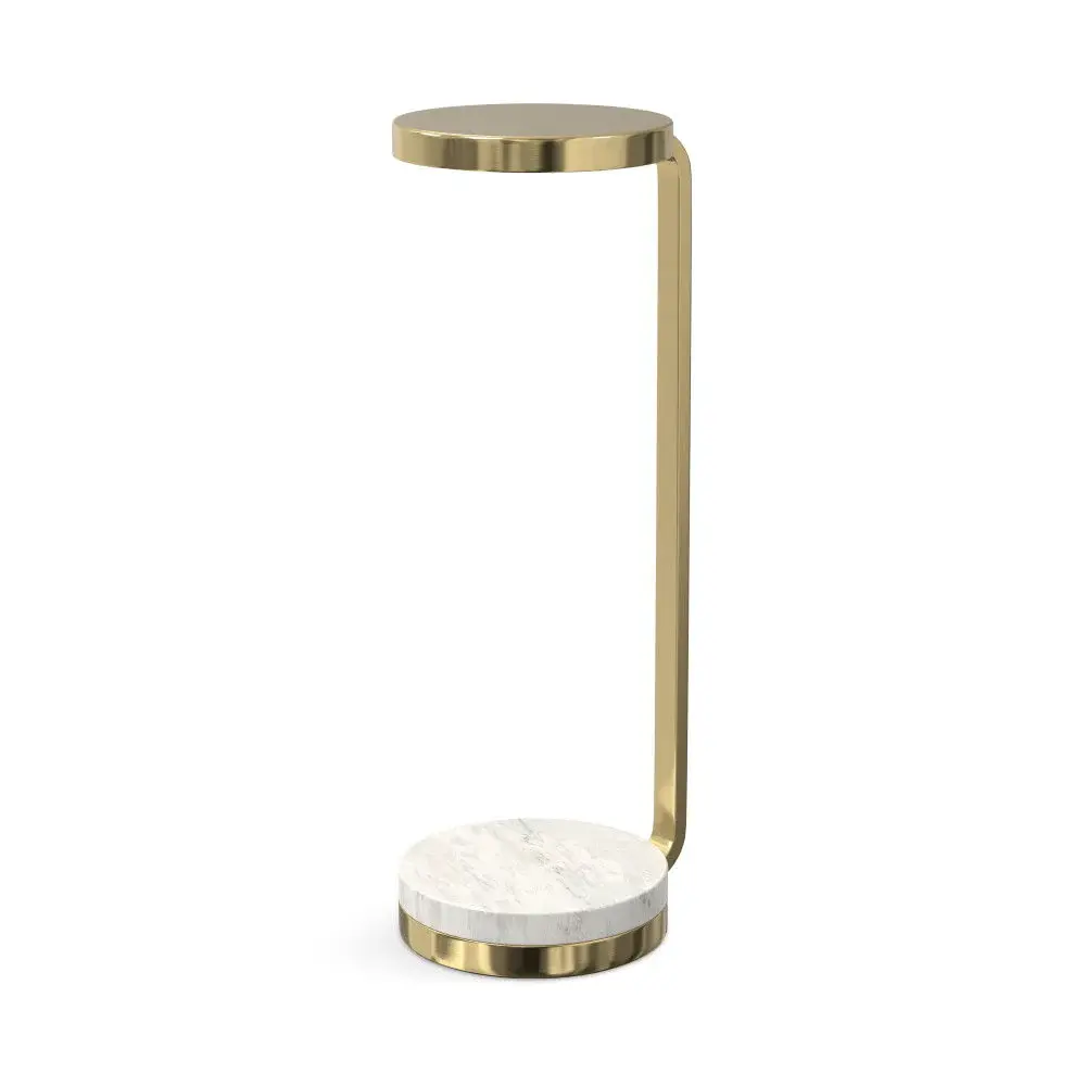 Sylvie - Side Table - White / Gilded