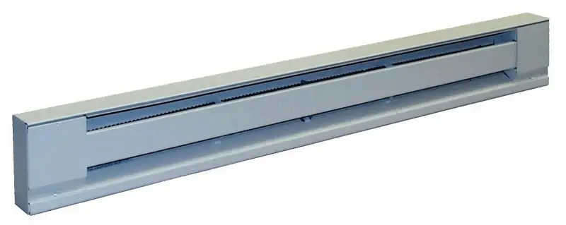 TPI 2900S Series H2915-072SW Baseboard Heater, 6.3/4.7 , 208/240 V, 5100/3825 Btu/hr BTU, Chalk