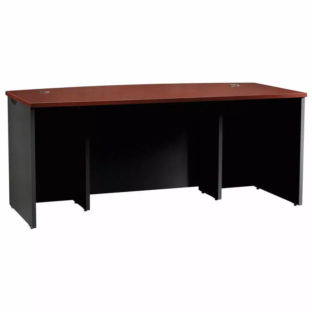 Pemberly Row Classic Cherry Wood Executive Desk Home Office