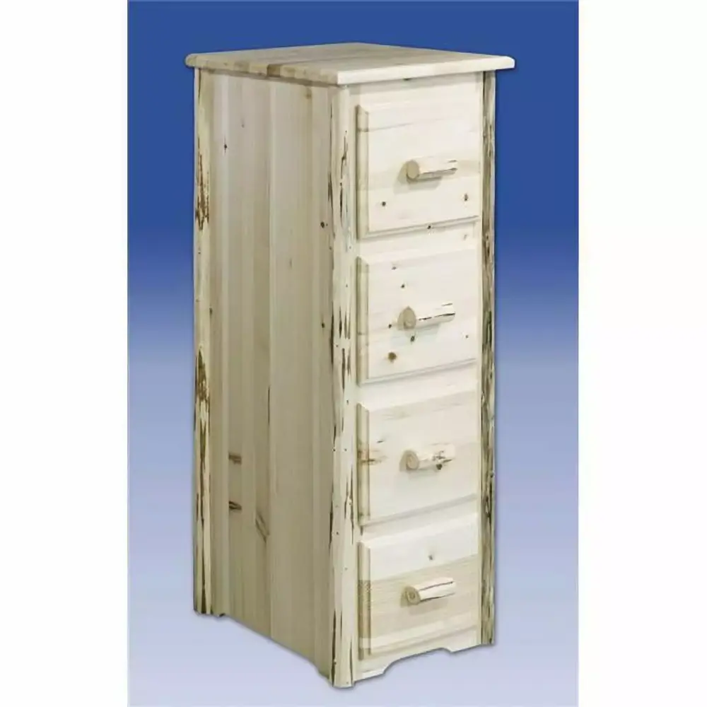 File Cabinet 4 Drawers - Ready To Finish Unfinished Wood D2D Technologies