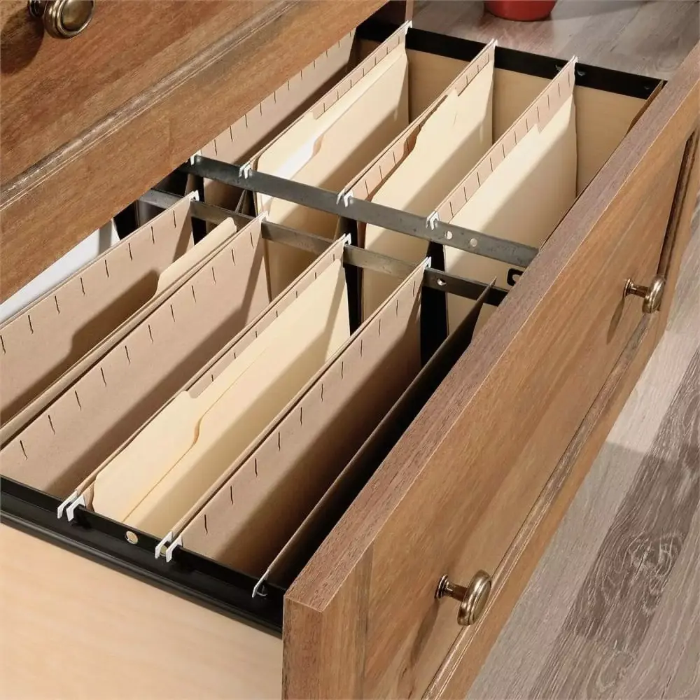 Pemberly Row Engineered Wood Lateral File Cabinet Sindoori Mango