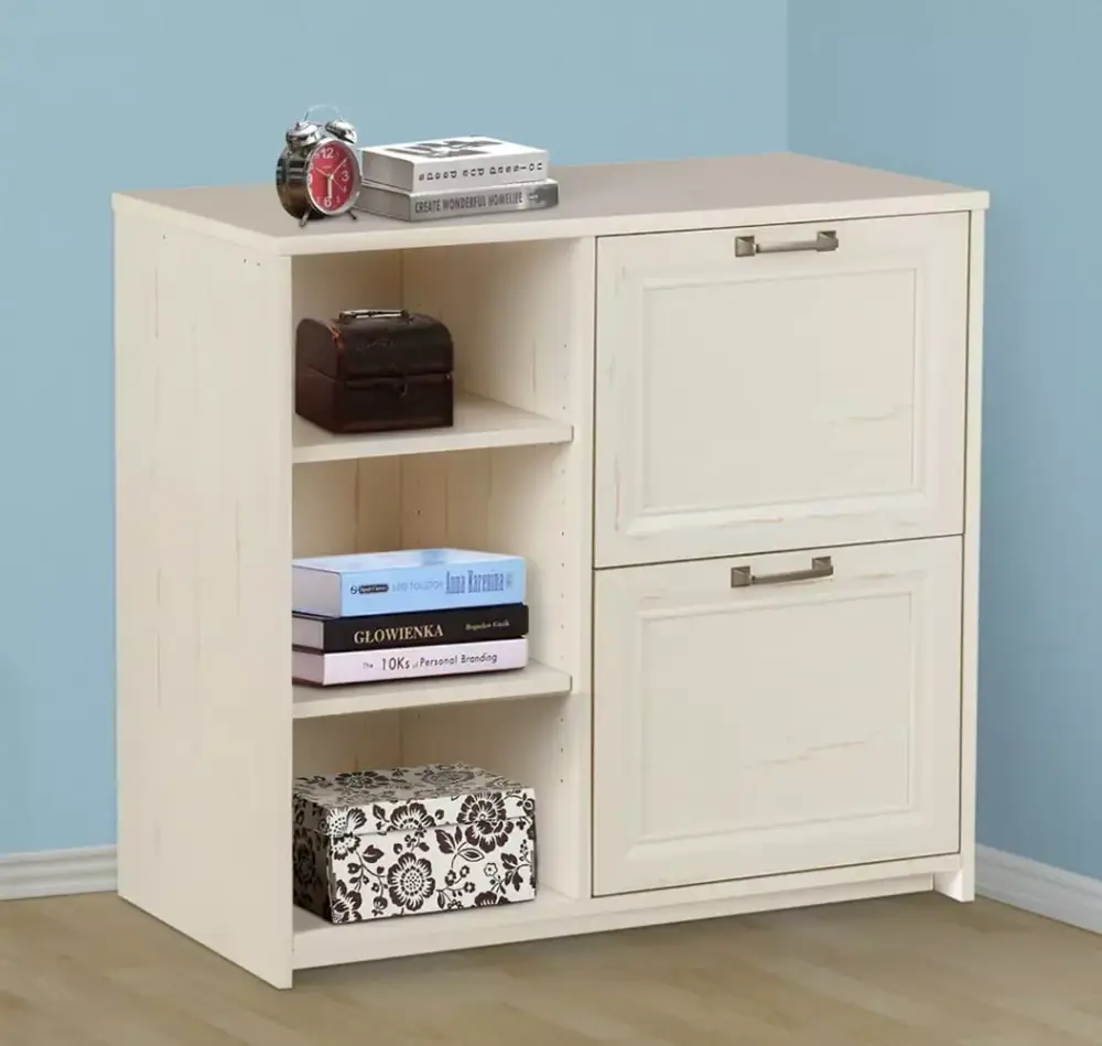 Saint Birch Antique White Salisbury 2-Door Modern Wood File Cabinet Office