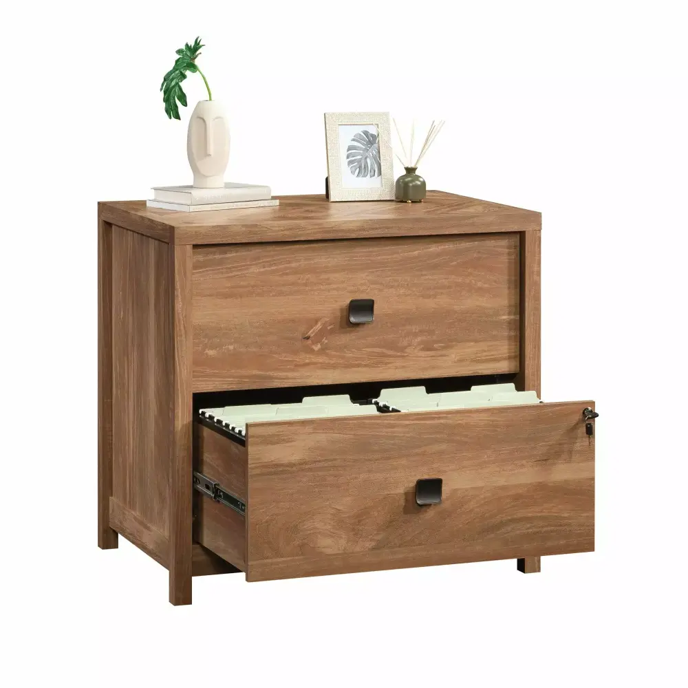 Sauder Cannery Bridge Engineered Wood Filing Cabinet Sindoori Mango Brown
