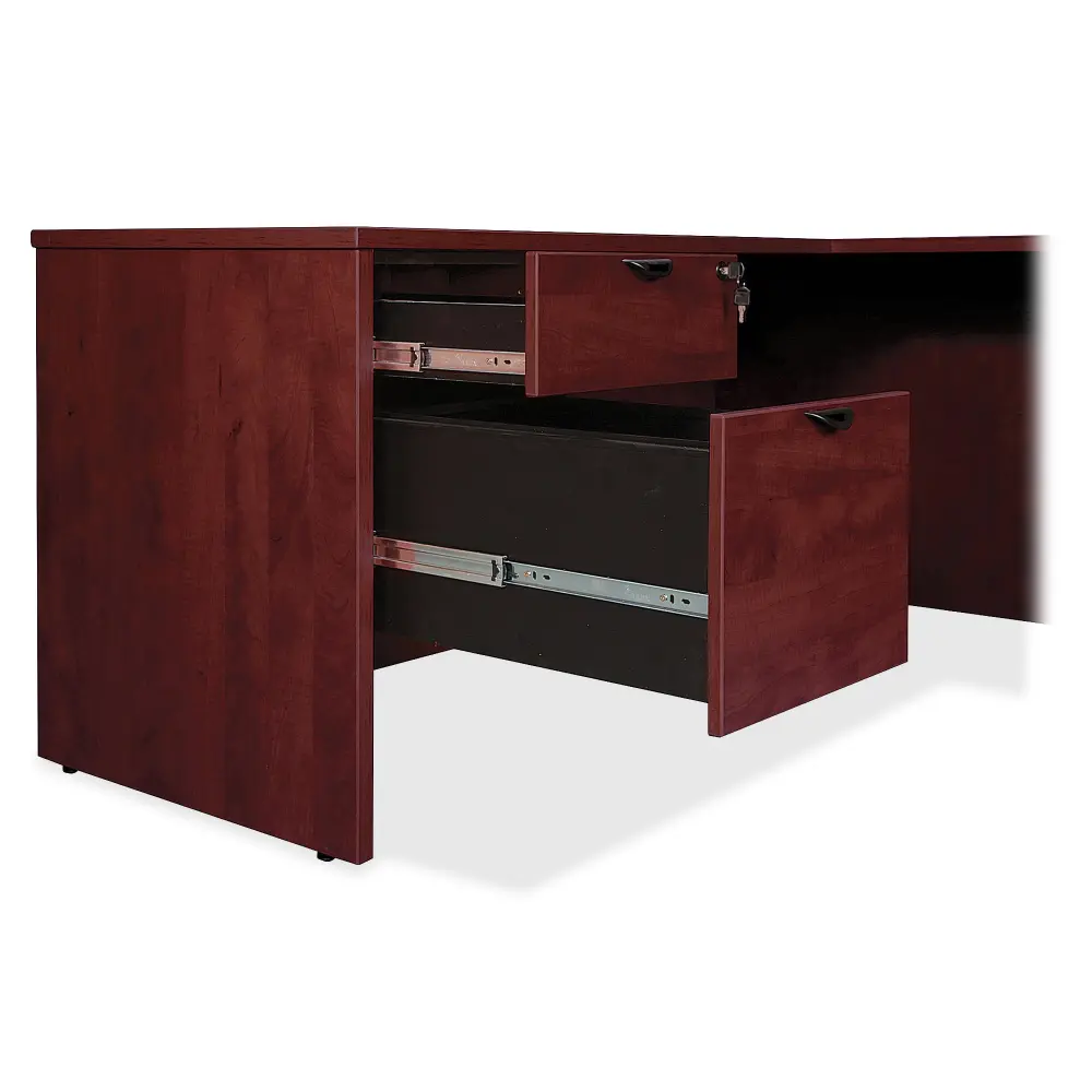 Lorell Prominence 2.0 Mahogany Laminate 2-Drawer Lateral File 36 x 22 x 29