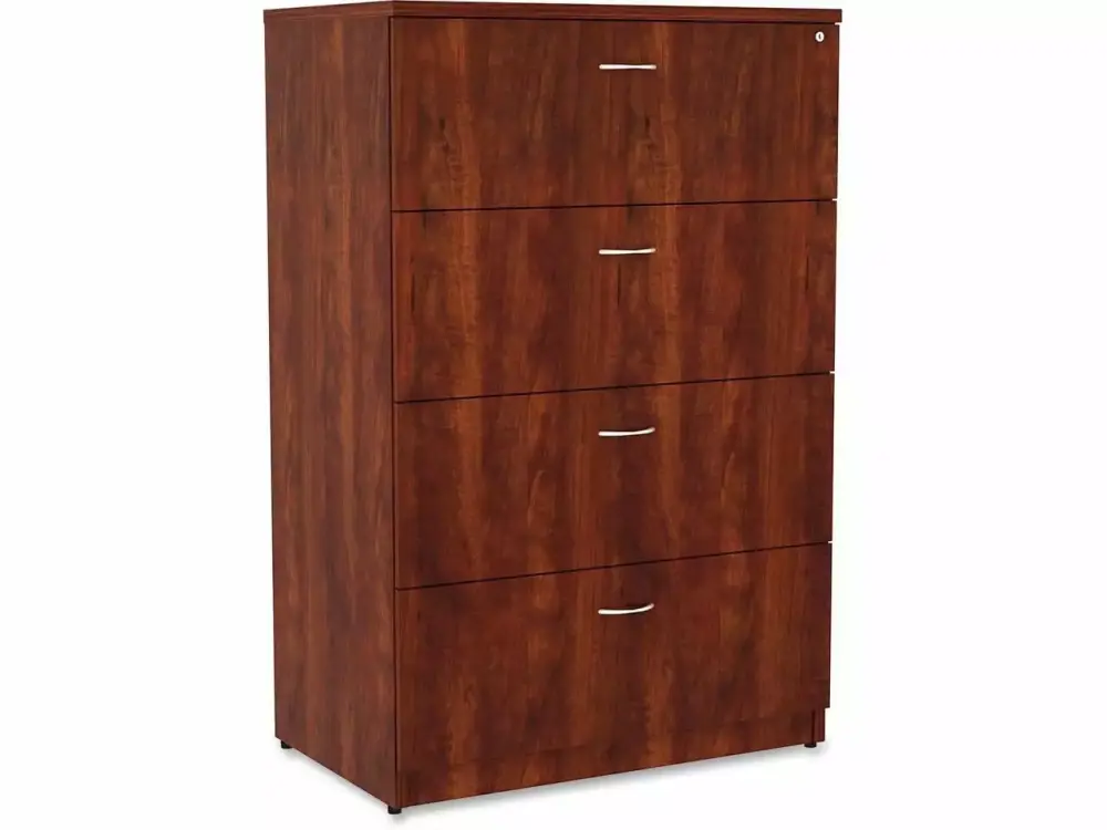 Lorell 4-Drawer Lateral File 35-1/2x22x54-3/4 Cherry 34387